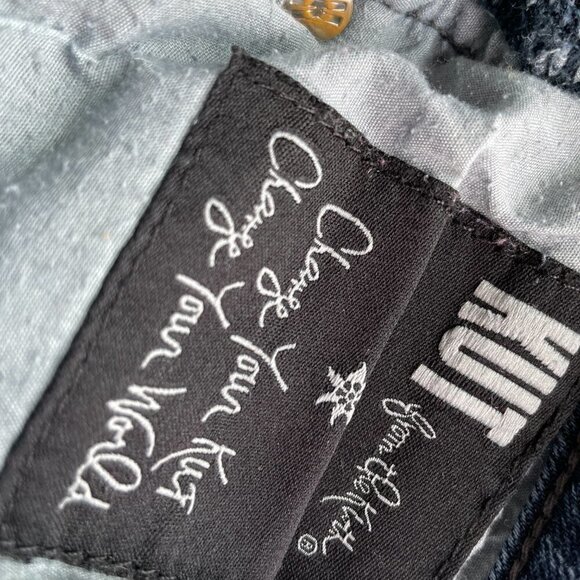 KUT From The Kloth Medium Blue Distressed Denim Jeans Skinny Legs Size 2 - Picture 12 of 12